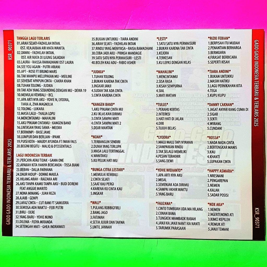 KASET MP3 LAGU INDONESIA TERBARU - KASET MP3 LAGU POP INDONESIA TERBARU - KASET MP3 LAGU TERBARU - K