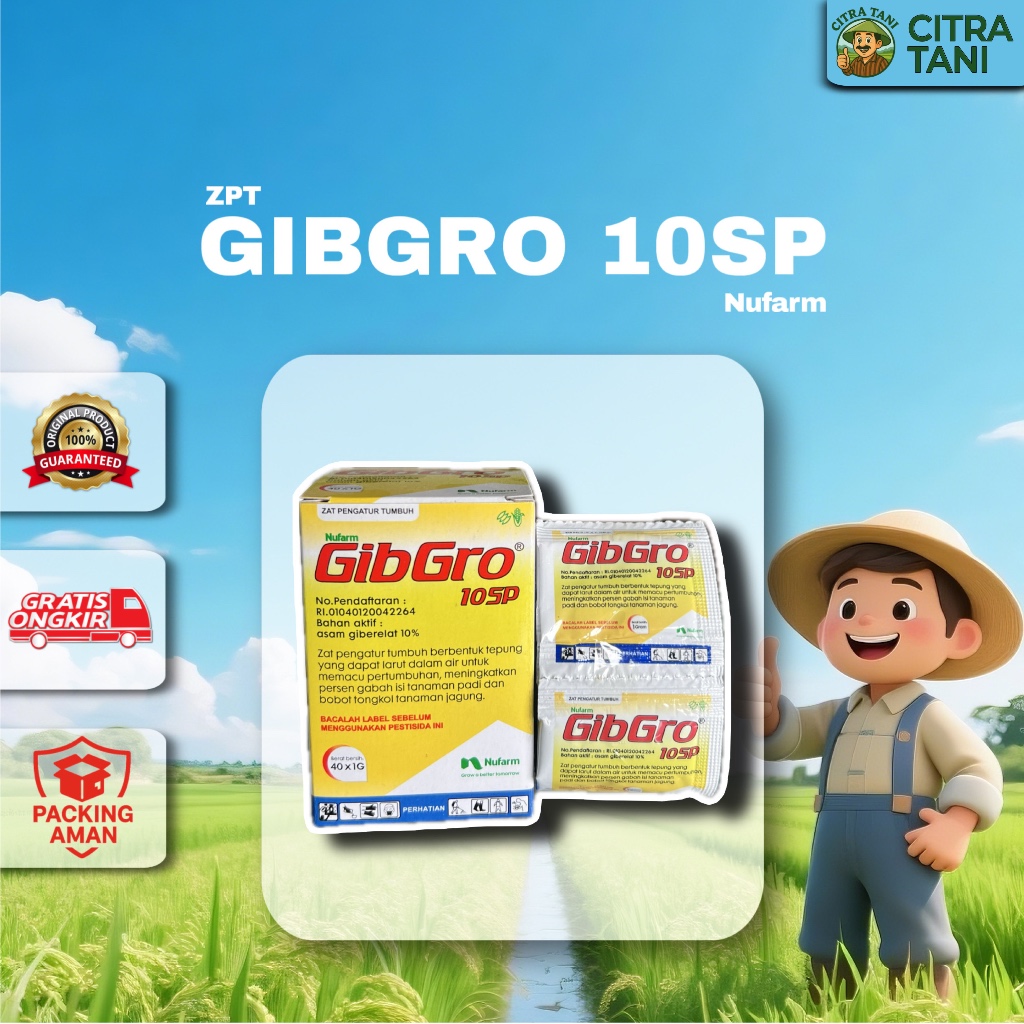 GIBGRO 10SP Nufarm – Zat Pengatur Tumbuh (ZPT) Perangsang Tunas & Buah