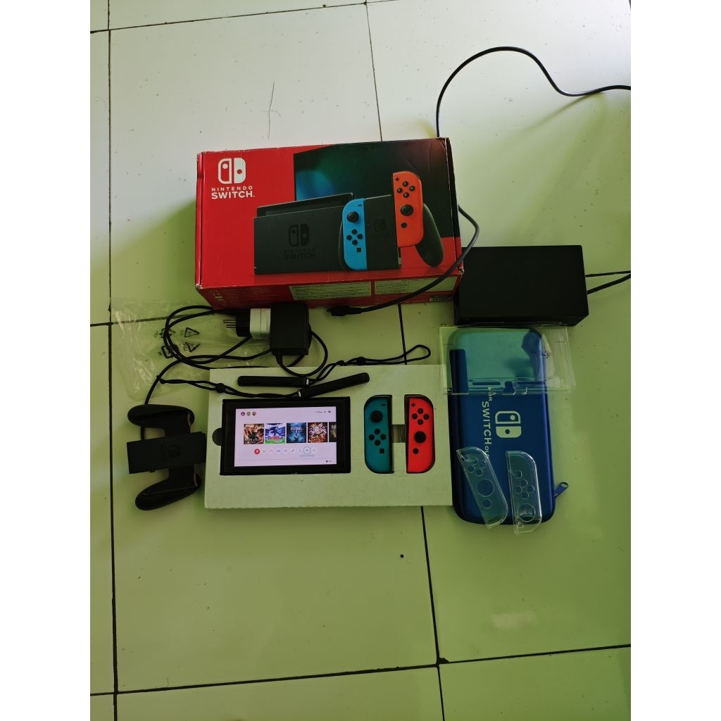 Nintendo switch v2 full game 500gb fullset cfw second
