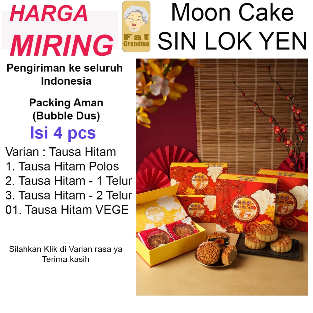 

Moon Cake Sin Lok Yen Kue Bulan Sin Lok Yen (1) - Varian Tausa Hitam (ISI 4)