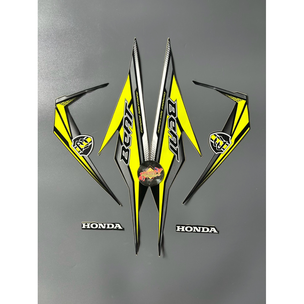 STRIPING STIKER BEAT ESP 2019 ORIGINAL HITAM HIJAU ORIGINAL