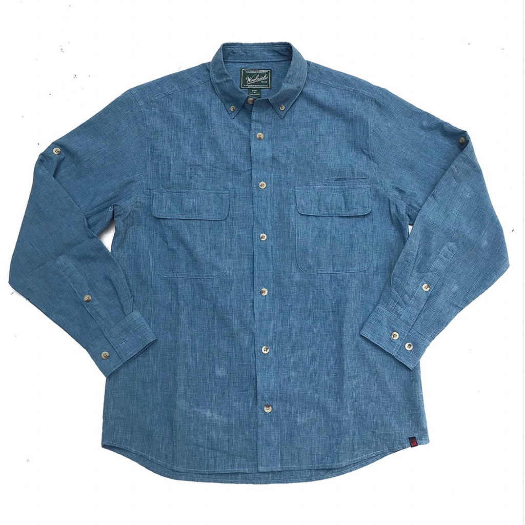 Woolrich Cpo Officer Military Navy corduroy shirt Woolrich Heavy weight  Workshirt CPO moleskin long