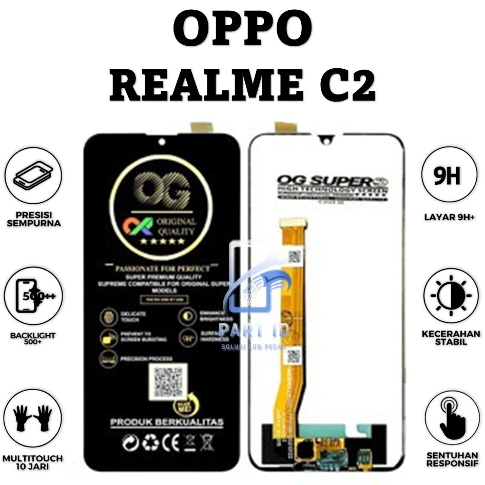 LCD TOUCHSCREEN LCD REALME C2 FULLSET ORIGINAL