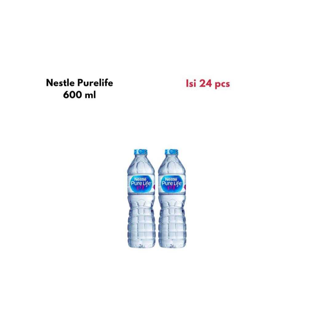 

Nestlé Pure Life 600ml Dus Isi 24 Botol – Air Mineral Segar & Higienis