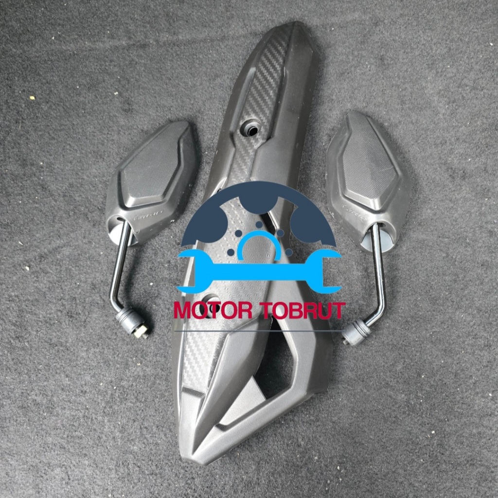 1 PAKET SPION + TAMENG KNALOT COVER KNALPOT TAMENG AIRBLADE VARIO 125 VARIO 150 PCX CBU TAMENG TUTUP