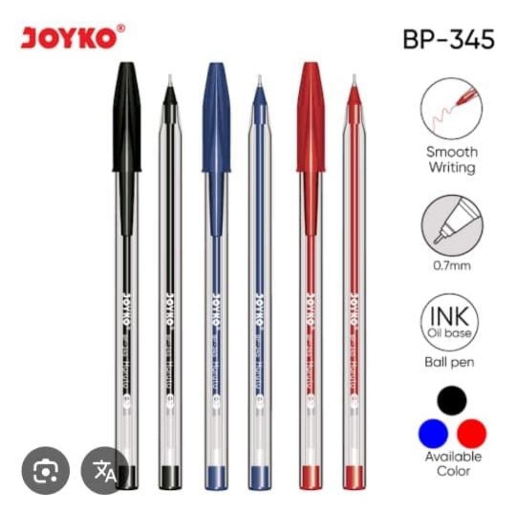 

pulpen joyco BP 345 hitam,biru,merah ✓ LLK