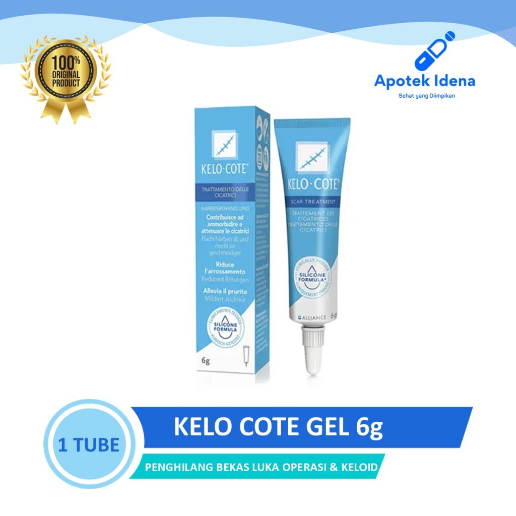 KELO-COTE GEL PENGHILANG BEKAS LUKA OBAT BEKAS LUKA OPERASI SAYATAN DAN KELOID ORIGINAL 6gr