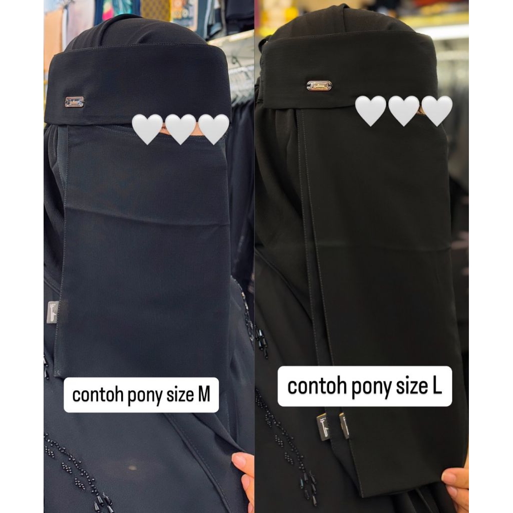 Niqab Poni Karaz size M (Original Saudi)