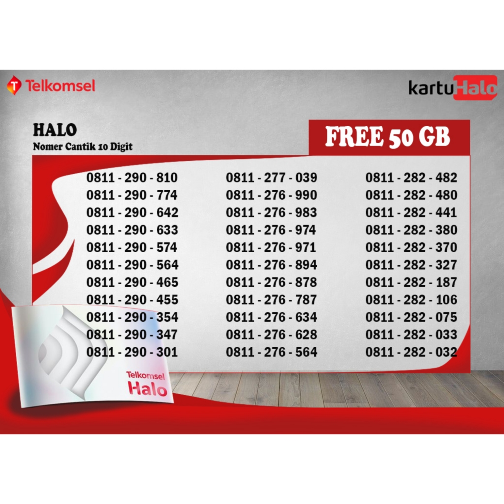 PERDANA TELKOMSEL / PERDANA HALO 10 DIGIT PAKET UNLIMITED