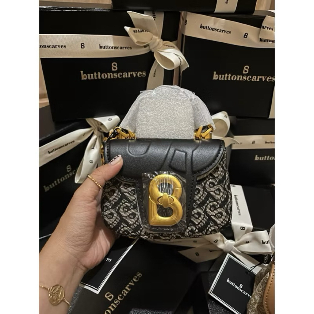 Alma Bimu Jacquard Bag Buttonscarves Small NEW