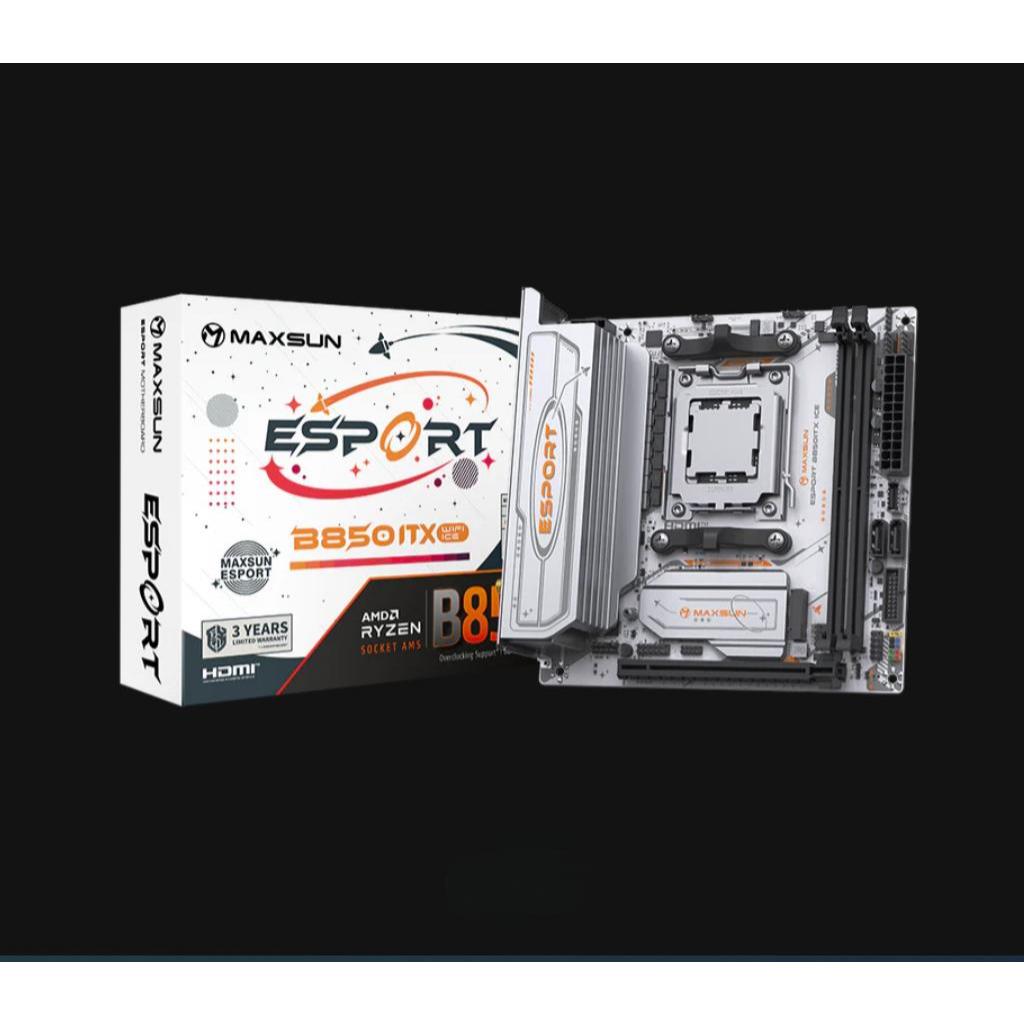 Maxsun eSport B850ITX WIFI ICE D5 DDR5 M.2 Mini PC Mobo Motherboard AMD AM5 ITX B850 B850M B850i