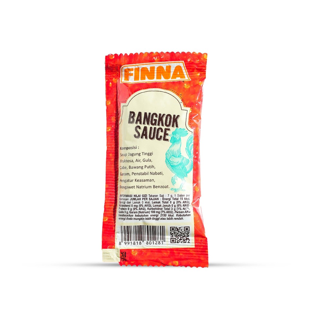 Finna Sambal Bangkok Sachet 9gr Minimal 10pcs sauce sweet chili pedas manis siomay Gacoan dimsum Cocol Whizmie saset