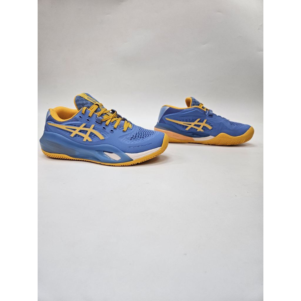 Sepatu tenis paddle Asics Gel Resolution X Blue Yellow Pria Wanita Original