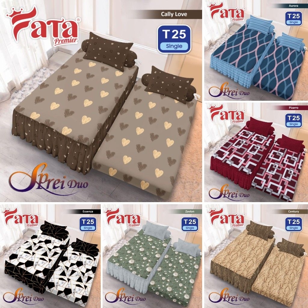 FATA - Sprei Duo Sorong Minimalis Terbaru Single 120x200 cm
