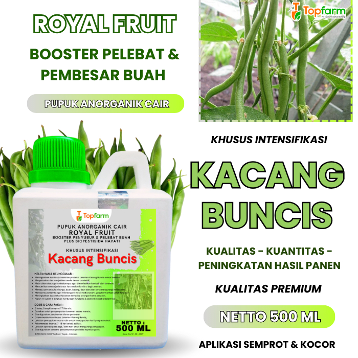 Pupuk Pelebat Buah Buncis/ Pupuk cair Booster Pelebat Tanaman buncis/ Pupuk Pelebat Penyubur Pembesa