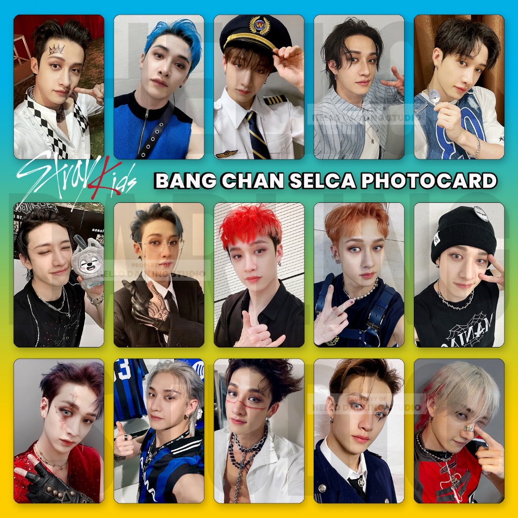 10 Pcs STRAY KIDS Bang Chan Selca Photocard set. Unofficial. Fan Made.