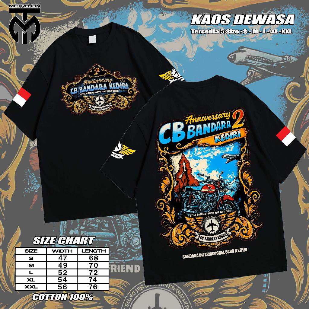 kaos cb bandara kediri anniversary 2 tahun