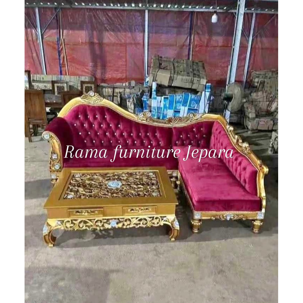 kursi tamu sudut sofa lois mewah