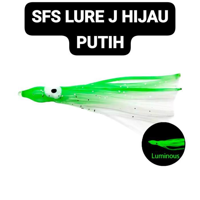 Skrit Rubber Squid cumi skirt cumi assist hook metal jig glow in the dark soft lure cumi umpan panci