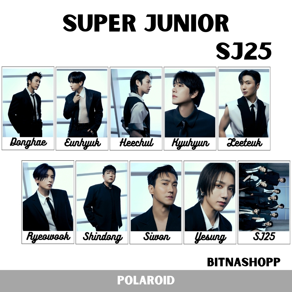 POLAROID SUPER JUNIOR SJ25 10 PCS KPOP UNOFFICIAL SUJU HEECHUL YESUNG SIWON DONGHAE KYUHYUN