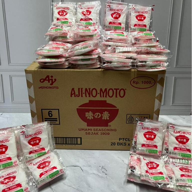 Ajinomoto renteng 1000an dus (20 bungkus x 18 lembar x 16gr)
