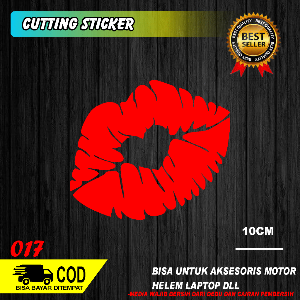 

COD STICKER CUTTING KISS ME UKURAN 10CM