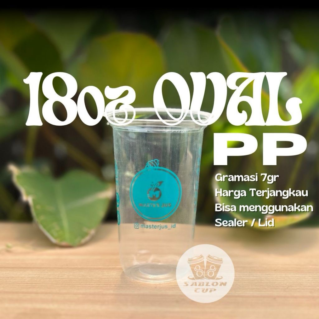 SABLON Cup PP Oval STARINDO (18oz Oval)