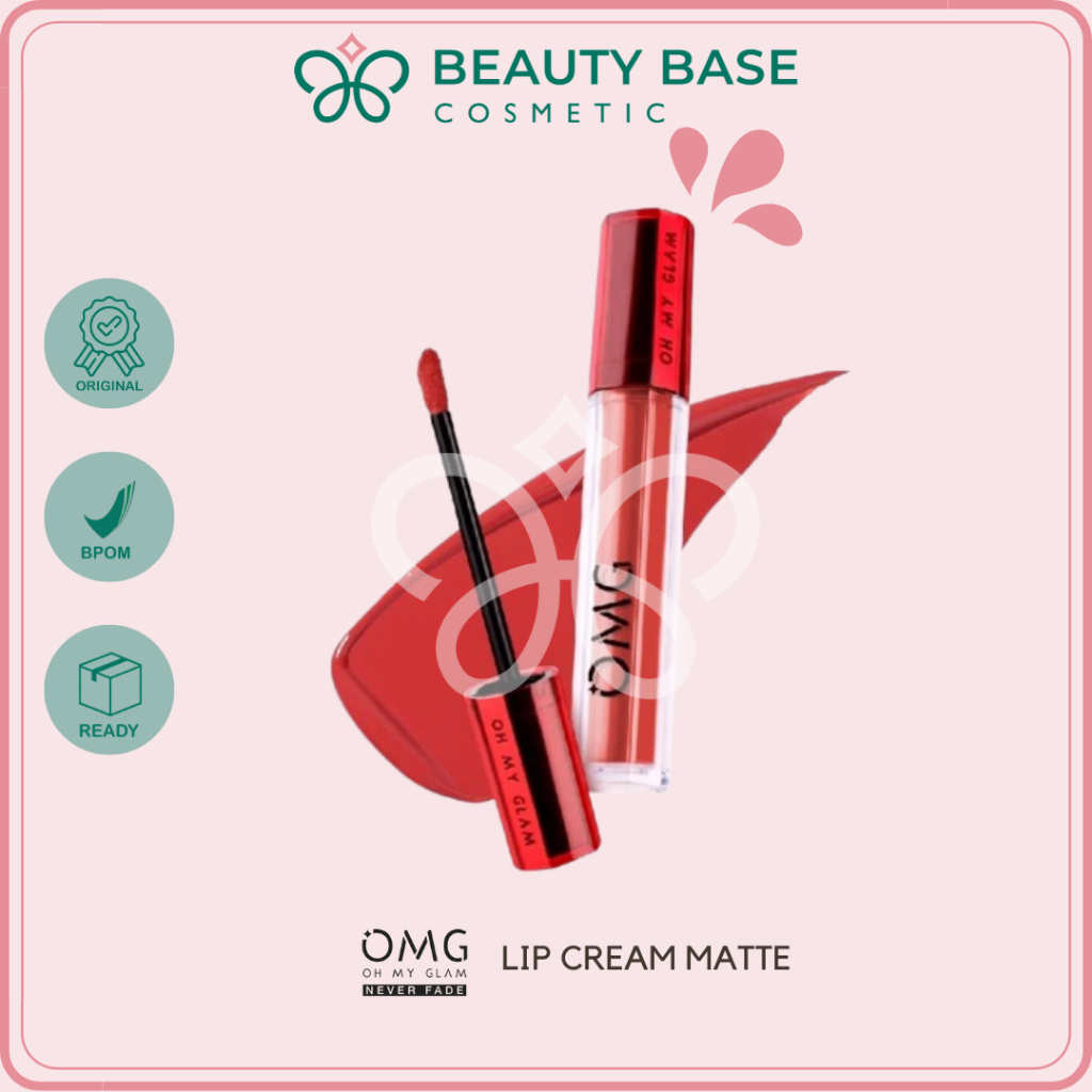 OMG Oh My Glam Matte Kiss Lip Cream 3.5g ( lipstick lipstik lipcream )
