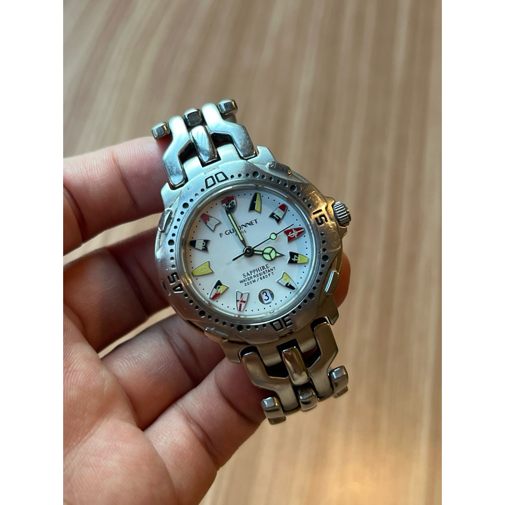 Jam Tangan Vintage RARE P Guionnet Paris mirip Tag Heuer bracelet quartz