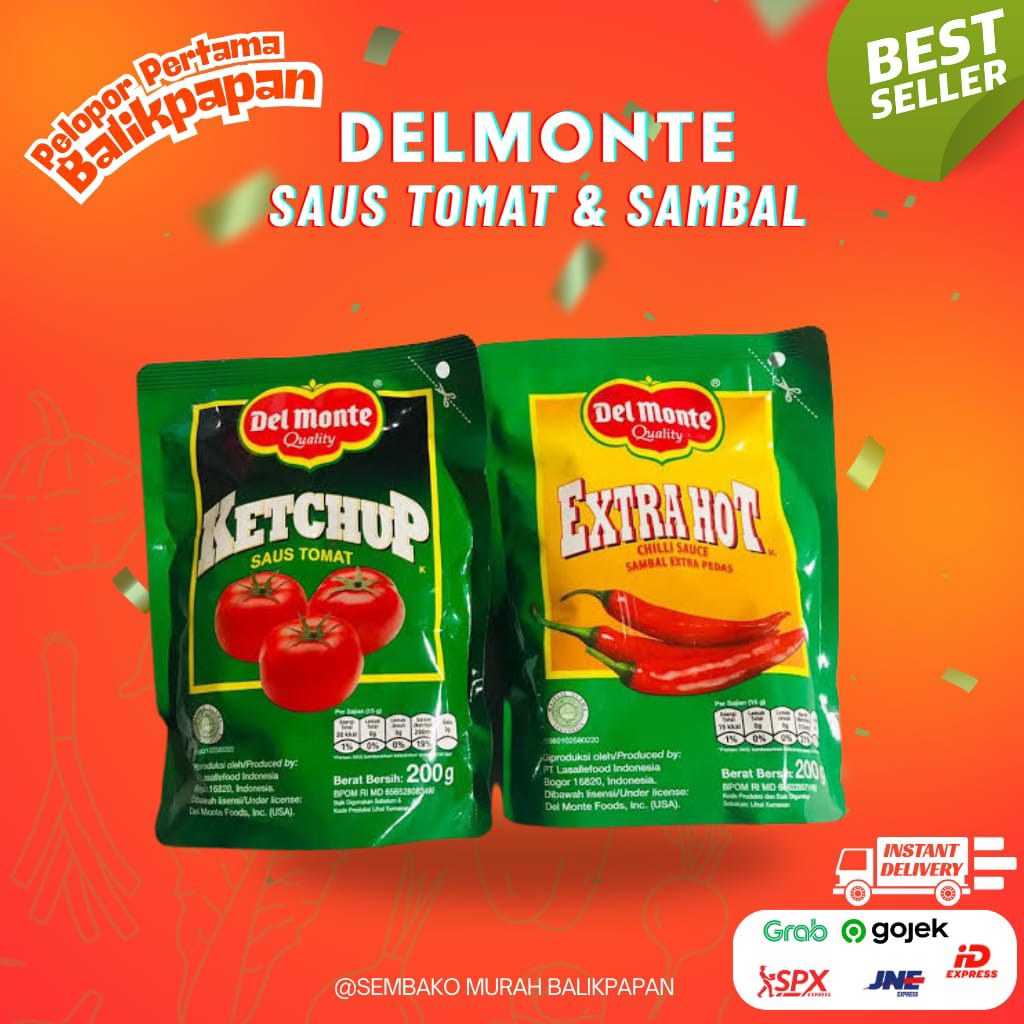 

saos Tomat / Sambel Delmonte 24 Sachet / Saos Delmonte Sachet