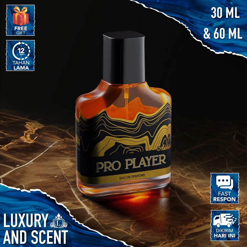 PARFUM PRO PLAYER ORIGINAL TAHAN LAMA 24 JAM EDP 30 & 60 ML Perfume Pria pemikat Wanita Nempel Minya