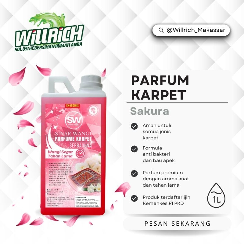 Parfum Karpet Sajadah Masjid Deodorizing Floral & Nature Scent Pewangi Karpet Willrich Makassar