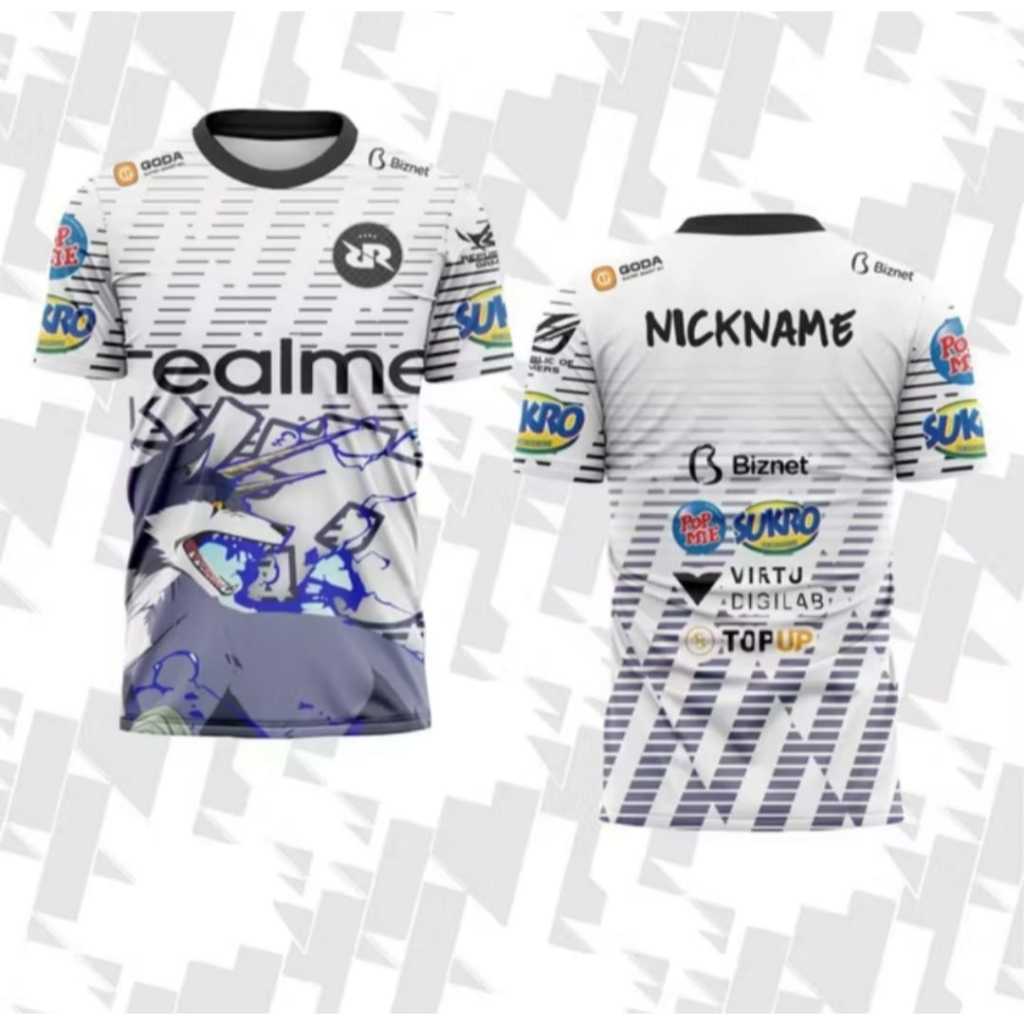 JERSEY RRQ MPL S15 PUTIH - FREE NICKNAME DAN NO PUNGGUNG - FULL PRINTING SUBLIMATION