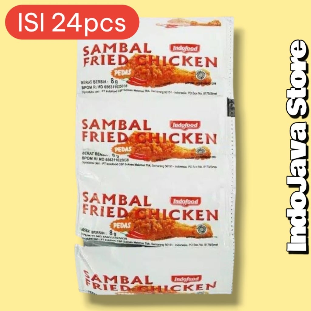 

sambal Indofood fried chicken sachet 8g 1x 24pcs