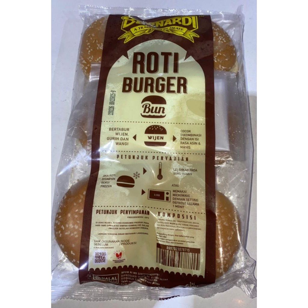 

Bernardi Roti Bun Wijen Isi 6 Pcs
