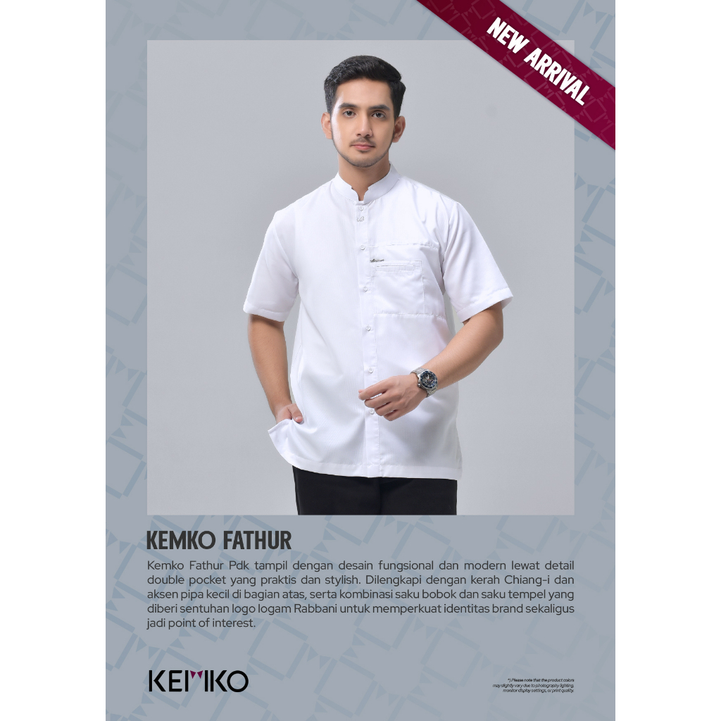 RABBANI _ KEMEJA KOKO RABBANI FATHUR / KEMKO FATHUR PDK putih