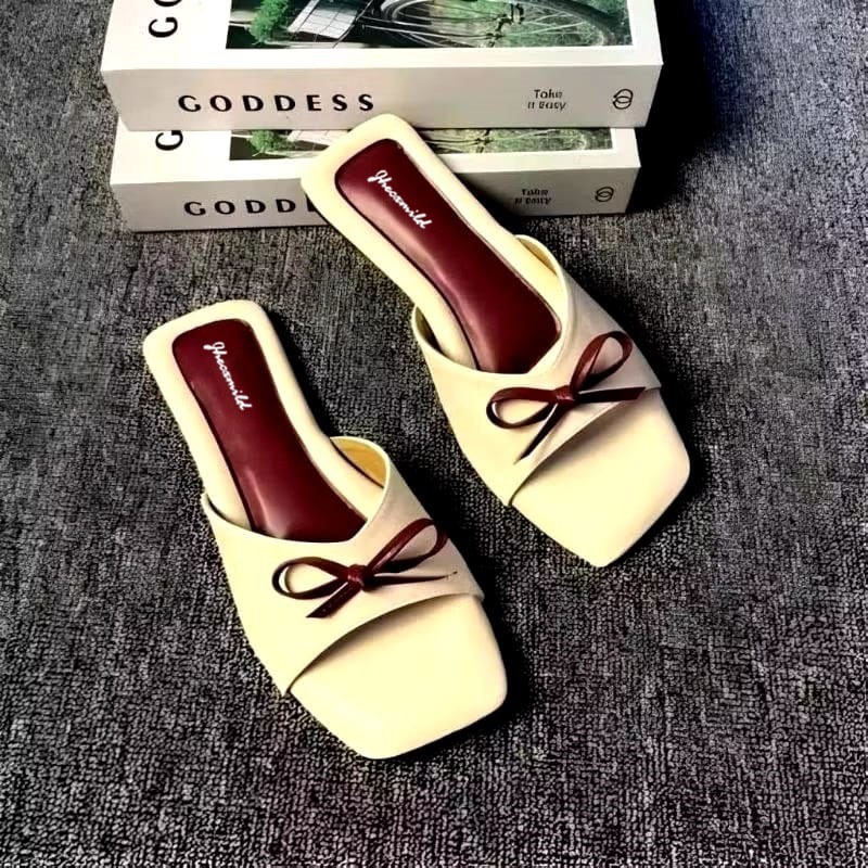 Sandal Slop Wanita Karet Premium Sandal Perempuan Selop, Korea Cewek Sandal Wanita Terbaru