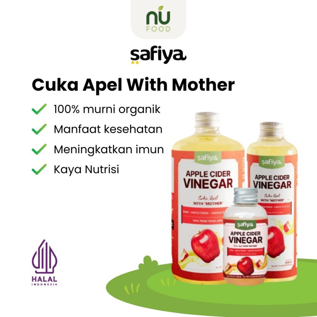 

Safiya Cuka Apel Apple With Mother 100% Organik Asli Cider Vinegar Menyehatkan
