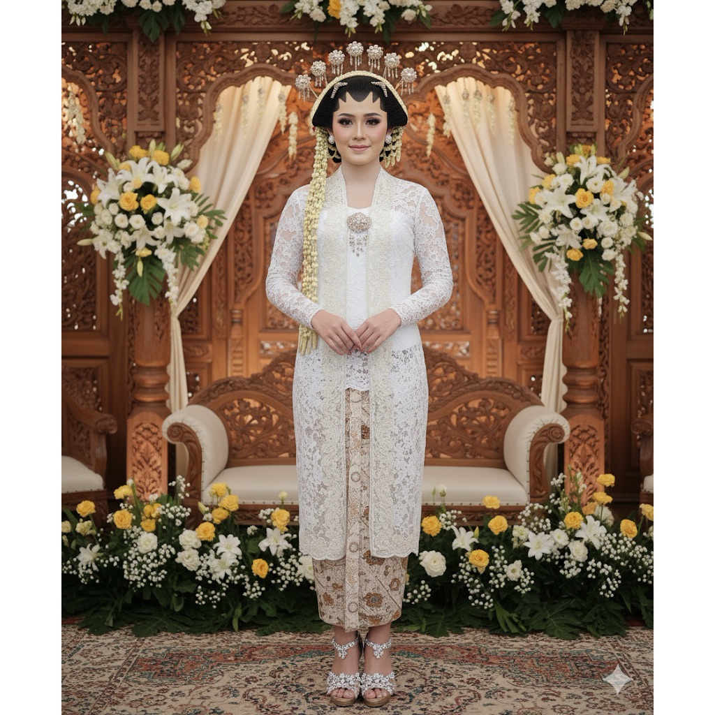 kebaya Pengantin solo putri/kebaya pengantin jawa/kebaya akad/Ngunduh Mantu/Premiuman