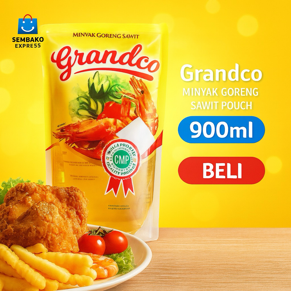 

Grandco Minyak Goreng Sawit 900ml – Jernih, Gurih & Hemat!