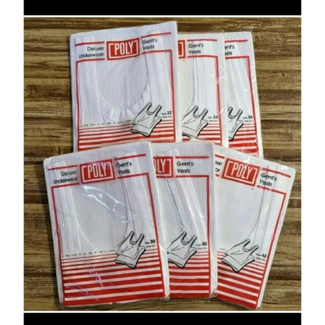 (SINGLET POLY TERMURAH) paketan 6 pcs dan 3 pcs singlet poly murah pria dewasa original