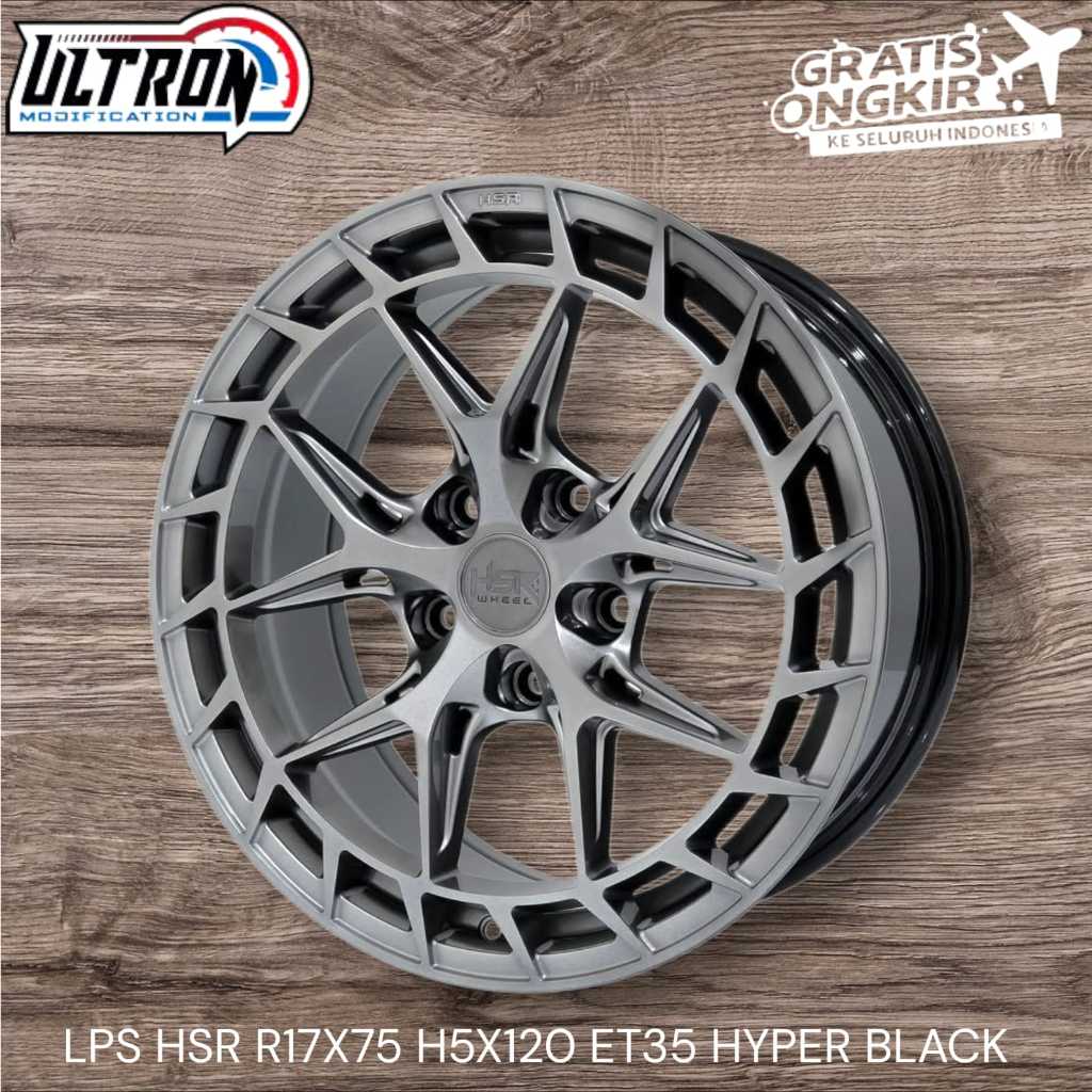 PELEK RACING MOBIL RING 17 PCD 5X120 TIPE HSR LPS HYPER BLACK