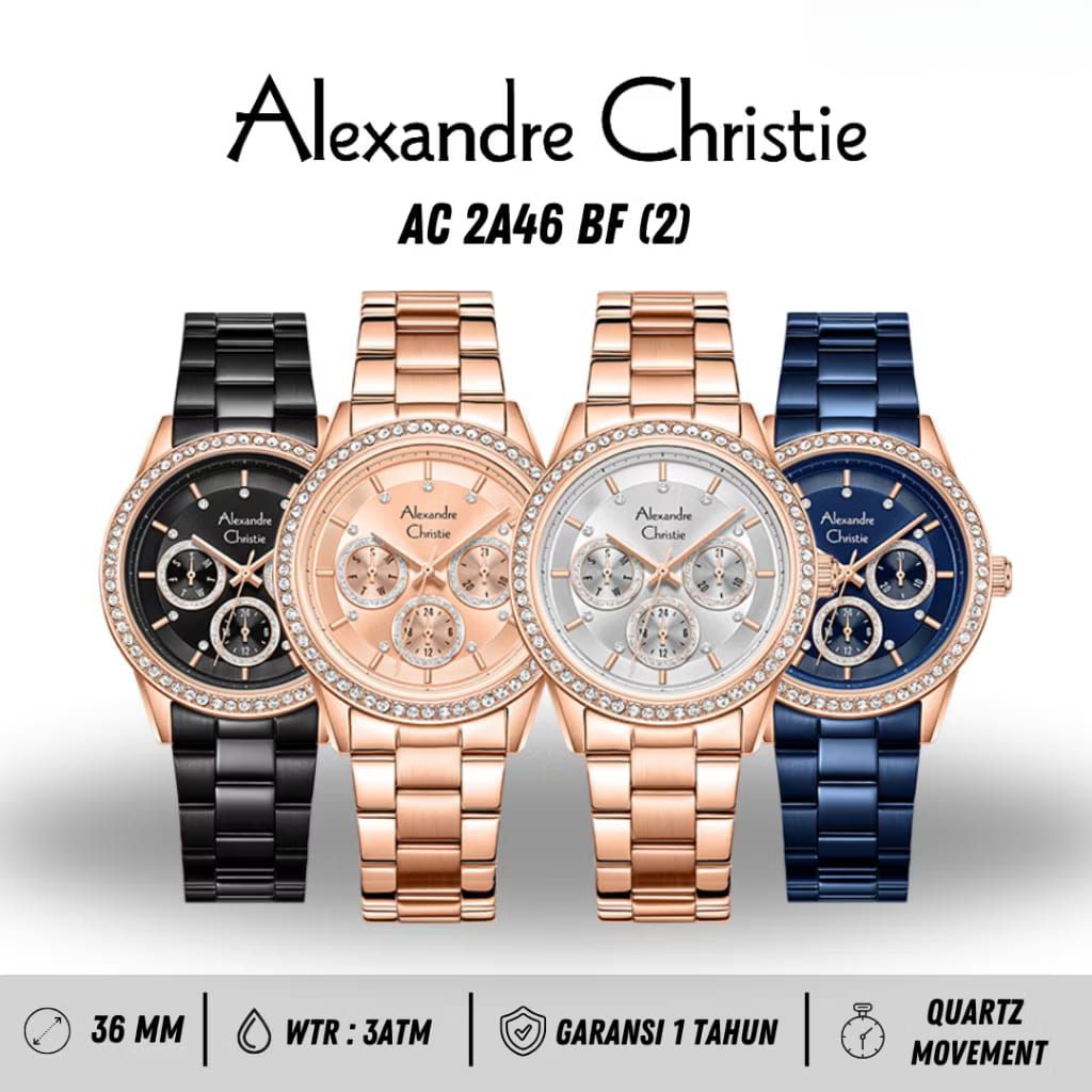 Jam Tangan Wanita Alexandre Christie AC2A46 AC 2A46 Original