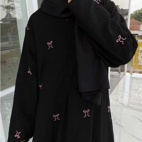 Zarina Abaya - Abaya Coquette Pita Bordir Gamis Remaja Dewasa By Zapiea