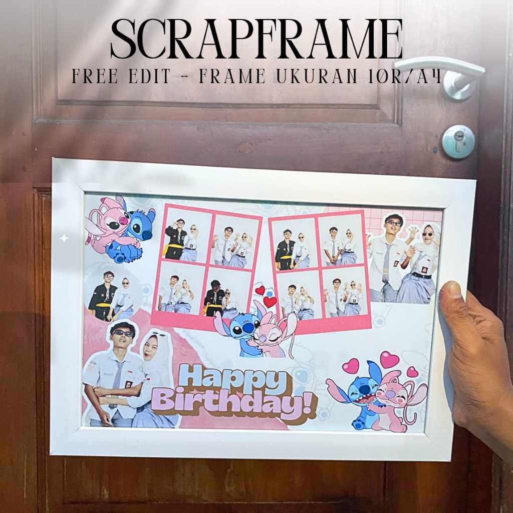 WORDGIFT Scrapframe Custom 10R / A4 Foto Momen scrapframe toystory custom scrapframe spiderman scrap