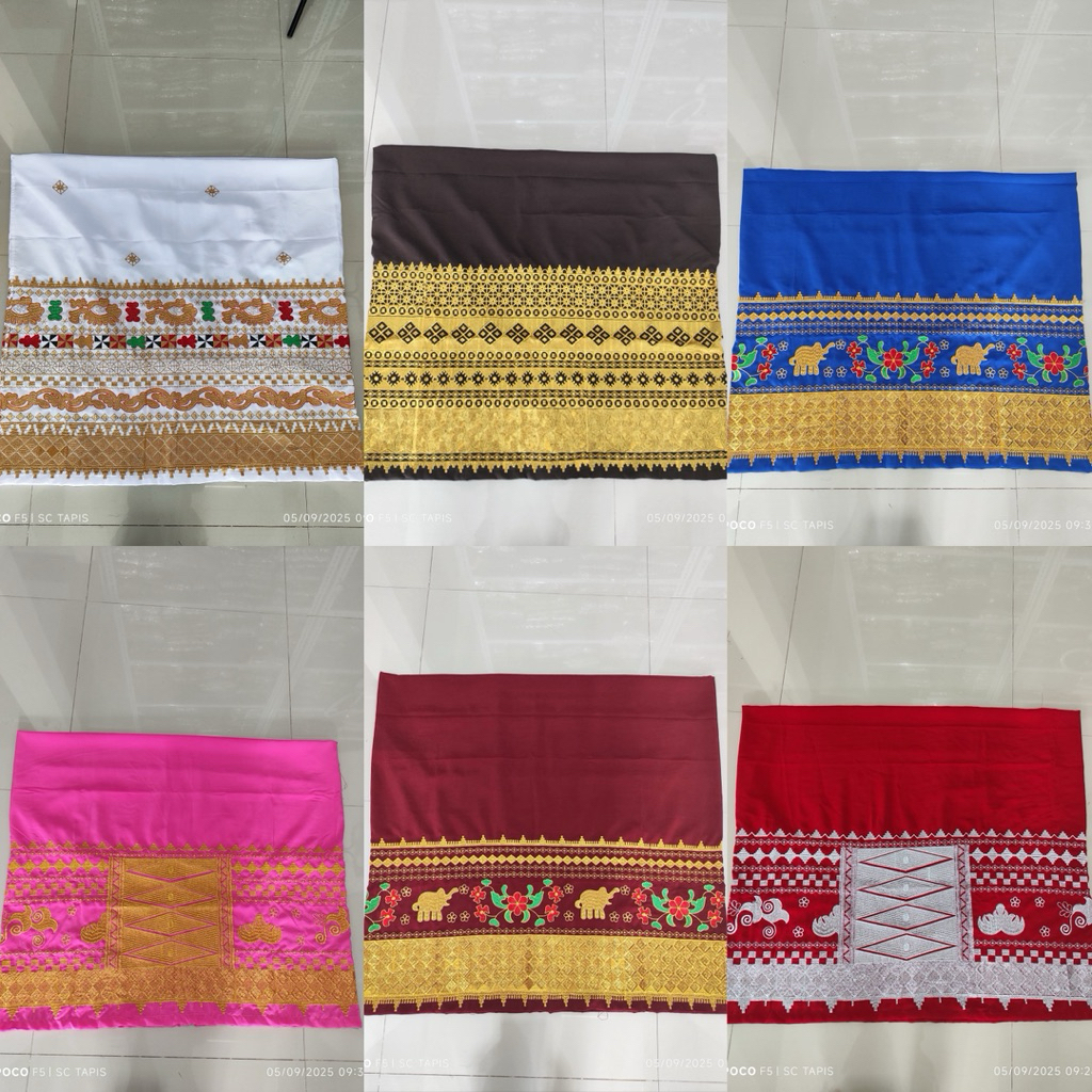 kain bawahan adat tradisional tapis lampung bordir papa pria laki tanpa peci