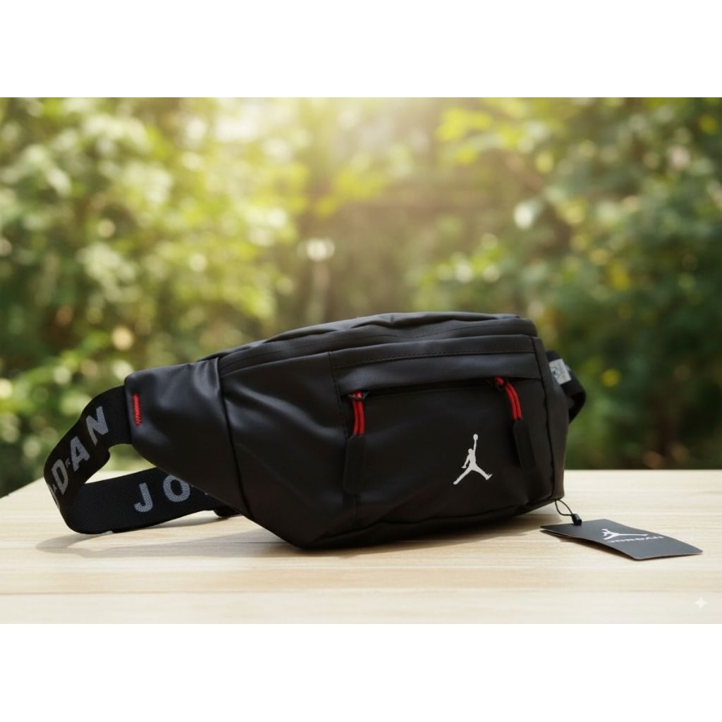 Tas Slempang Jordan Distro Pria Model Selempang Waistbag Premium Like Ori