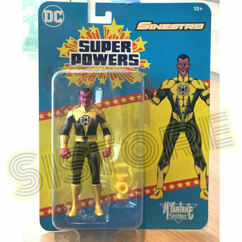 Mainan Action Figure Sinestro Yellow Lantern War Corps Sinestro Corps Green Lantern DC SUPER POWERS 