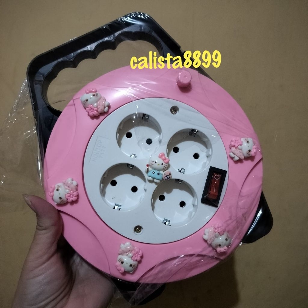 kabel oloran hellokitty stop kontak hellokitty colokan kabel kitty