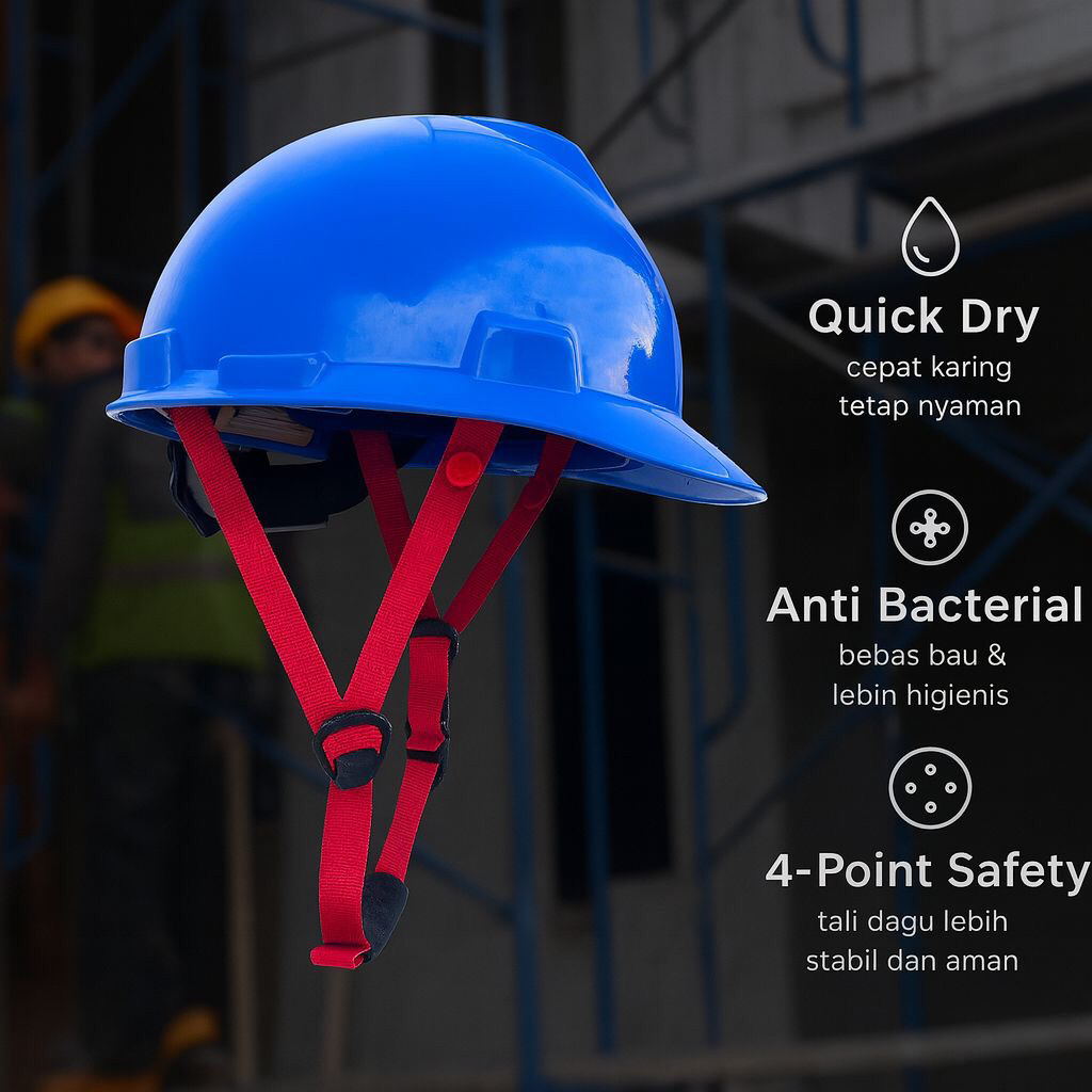 Tali Dagu Helm Safety Proyek 4 Titik/ Tali Helm Proyek Modis Rasa Tali Helm Sepeda